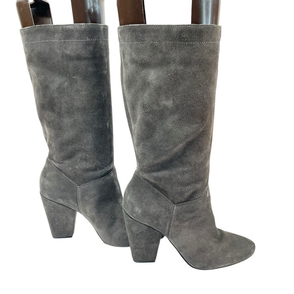 1.State Maribell Mid Calf Suede Leather Heeled Boots Womens Size 7 - Picture 1 of 5